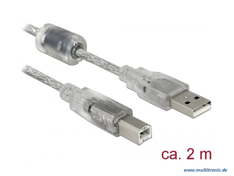DELOCK Kabel USB 2.0 A Stecker > USB 2.0 B Stec