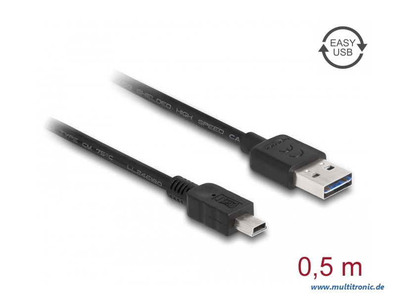 DELOCK Kabel EASY-USB 2.0 Typ-A Stecker > USB 2